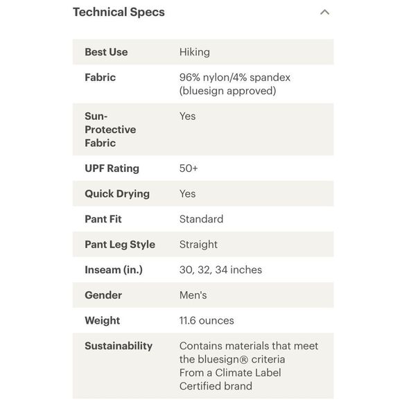 New REI Trailmade Pants - Men's - Mushroom Taupe (light khaki) 34” x 32” - Picture 9 of 9